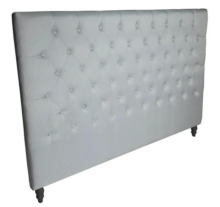 Tufted Linen Headboard - King/Super King by BroDeals