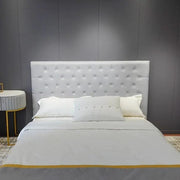 Tufted Linen Headboard - King/Super King by BroDeals
