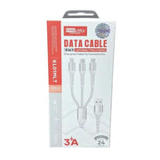 9eight5 Accessories Kinglink 1.2m 3 in 1 Cable KL01MLT Kinglink 1.2m 3 In 1 USB Cable KL01MLT Lightning