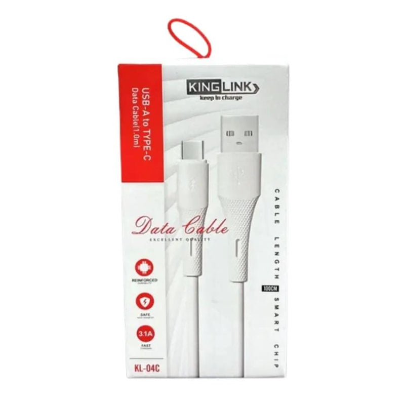 9eight5 Accessories Kinglink 1m USB-A to C Cable KL04C Kinglink USB A To USB C Cable 1m KL04C Fast Charge