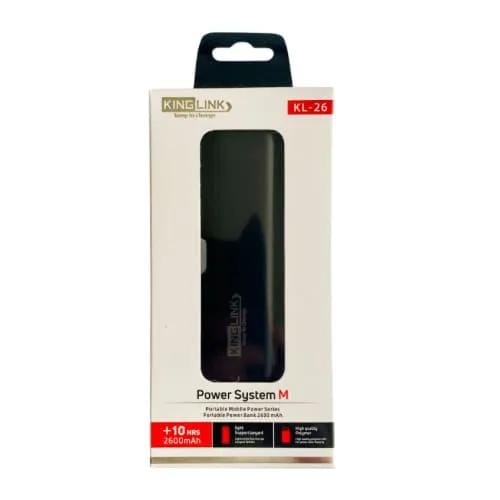 9eight5 Phone/Tablet Accessories Kinglink 2,600 mAh Power Bank (Black) Kinglink 2,600 mAh Power Bank (Black)