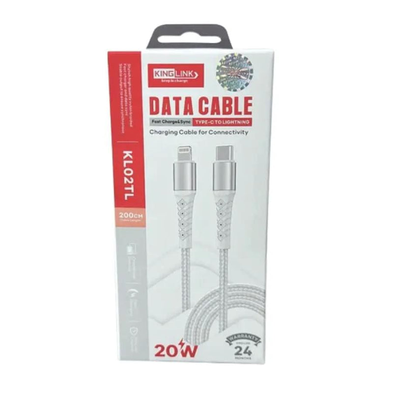 9eight5 Accessories Kinglink 2m 20W Type-C to Lightning Cable KL02TL Kinglink 2m 20W Type C to Lightning Cable KL02TL