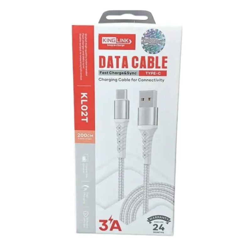 9eight5 Accessories Kinglink 2m USB-A to C Cable KL02T Kinglink 2M USB A to Type C Cable KL02T Fast Charge