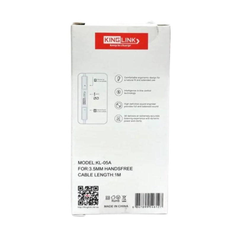 Kinglink Earphones (with 3.5mm cable) - KL05A by 9eight5