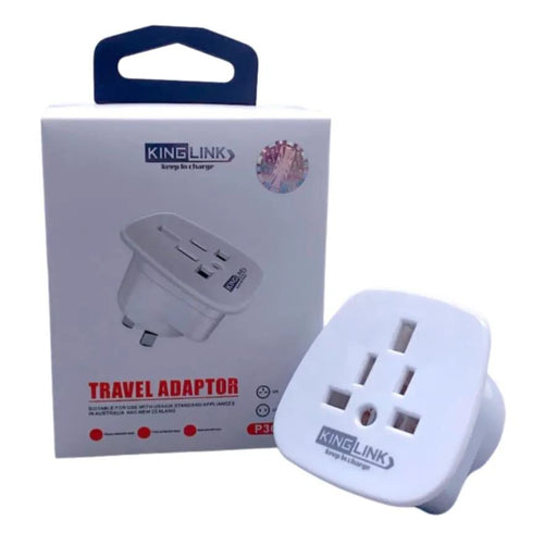 Travel Adapter Kinglink P302 Wall Plug (USA & UK to NZ & AUS) by 9eight5