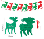 40PCS Merry Christmas Banner Decorations Bunting Sign by salelink.co.nz
