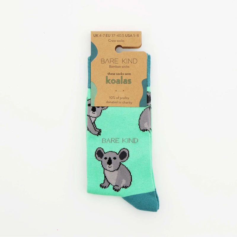 Save the Koalas Bamboo Socks by Barekind NZ