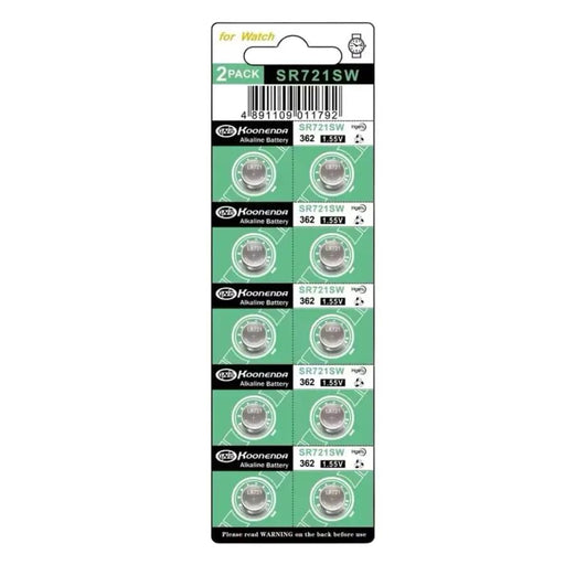 Watch Batteries for Koonenda 362 / 361 / SR721SW / AG11 (10 Pack) by That Watch Shop