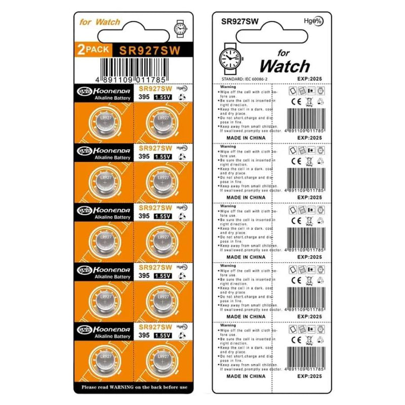 399 / 395 / SR927SW Watch Batteries for Koonenda (10 Pack) by That Watch Shop