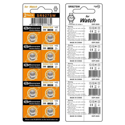 399 / 395 / SR927SW Watch Batteries for Koonenda (10 Pack) by That Watch Shop