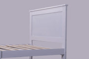 'Metro' Solid Pine Bed Frame White Single by sue-e furniture
