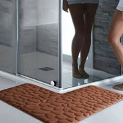 L-Shaped Embossed Bathroom Mat – Thick, Absorbent, Non-Slip (5 colours available) by Habicare
