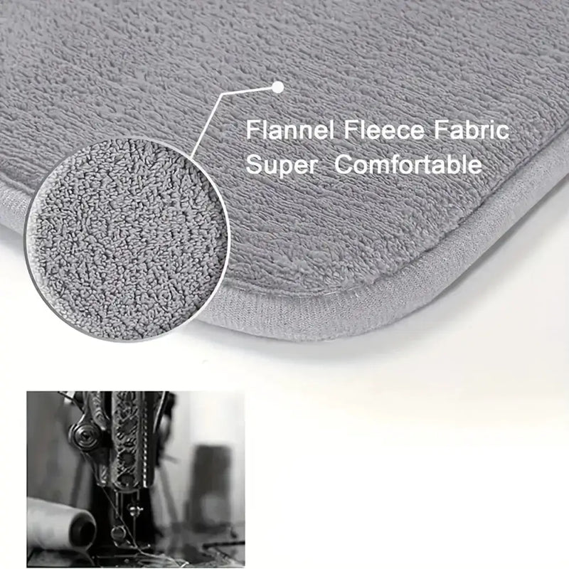 L-Shaped Embossed Bathroom Mat – Thick, Absorbent, Non-Slip (5 colours available) by Habicare