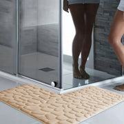 L-Shaped Embossed Bathroom Mat – Thick, Absorbent, Non-Slip (5 colours available) by Habicare