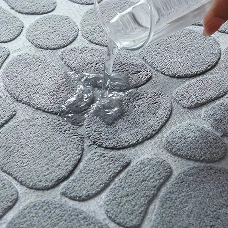 L-Shaped Embossed Bathroom Mat – Thick, Absorbent, Non-Slip (5 colours available) by Habicare