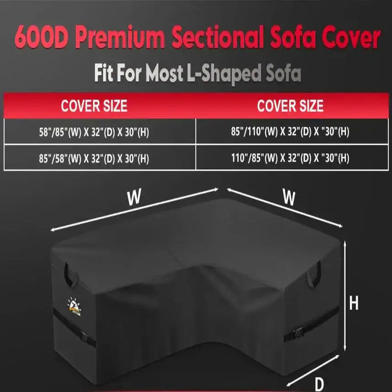 L-Shaped Garden Furniture Cover – Heavy-Duty by Habicare