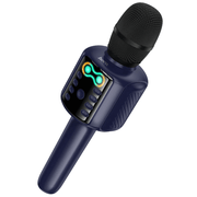 techplus Bluetooth Karaoke Microphone with 5W Speaker, Bluetooth 5.4, USB, TF Card & AUX (L24) - Blue Bluetooth Karaoke Microphone with 5W Speaker, Bluetooth 5.4, USB, TF Card & AUX (L24) - Blue