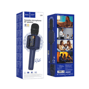 techplus Bluetooth Karaoke Microphone with 5W Speaker, Bluetooth 5.4, USB, TF Card & AUX (L24) - Blue Bluetooth Karaoke Microphone with 5W Speaker, Bluetooth 5.4, USB, TF Card & AUX (L24) - Blue