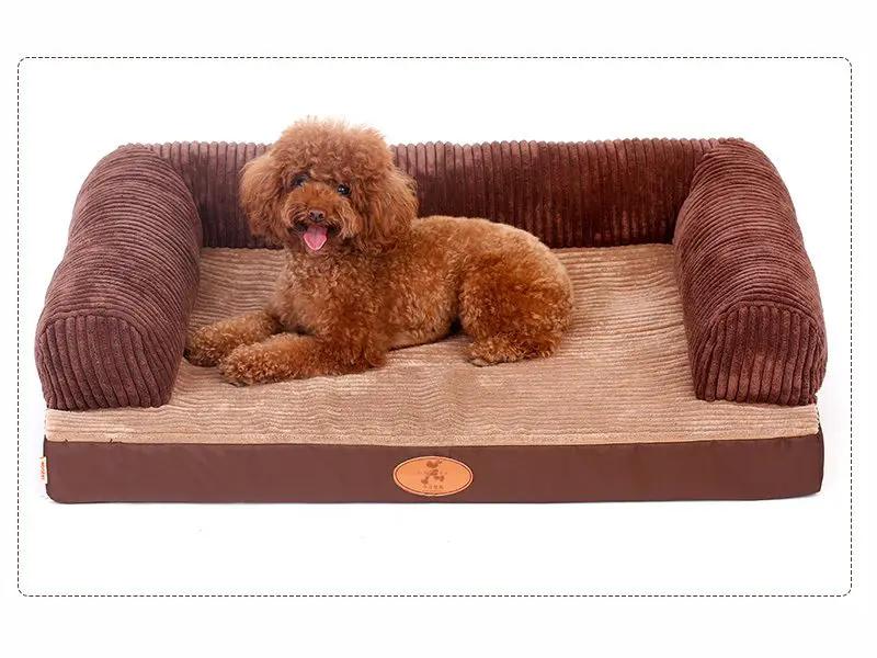 60 x 45cm Pet Sofa Bed with L-Shaped Cushioned Support by dealonline.co.nz