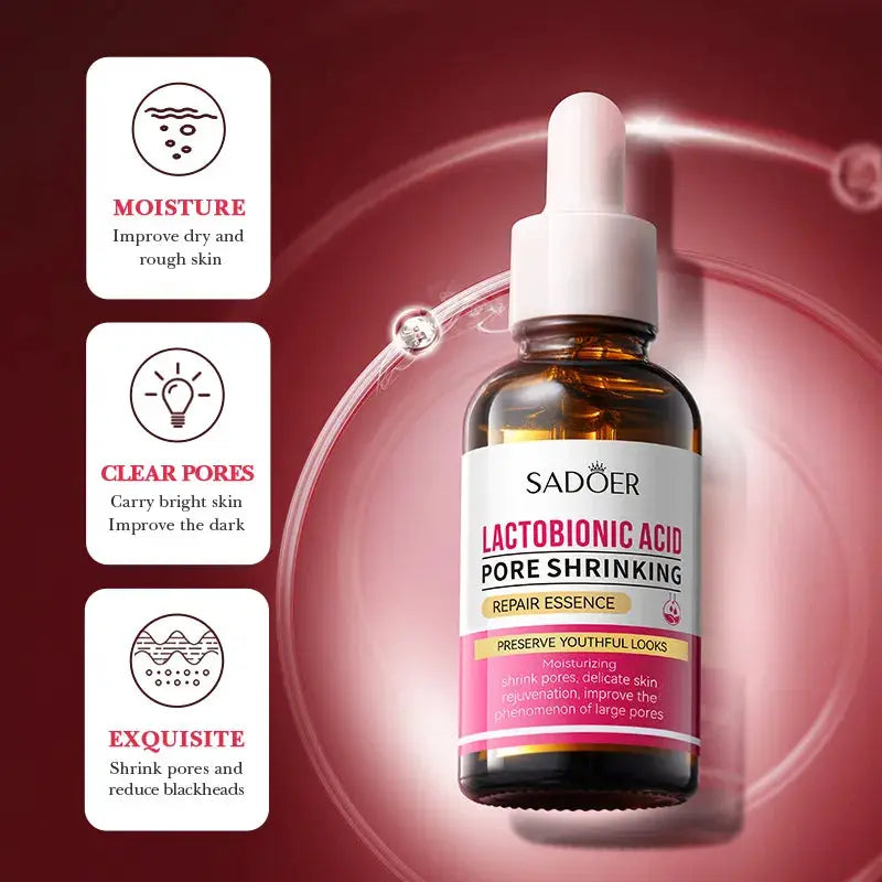 Poppy Gifts Skin Care Sadoer Lactobionic Acid Pore Shrinking Repair Essence 30ml Sadoer Lactobionic Acid Pore Shrinking Repair Essence