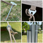 Large Portable Sunshade Tarp with Poles (2 sizes available) by Habicare