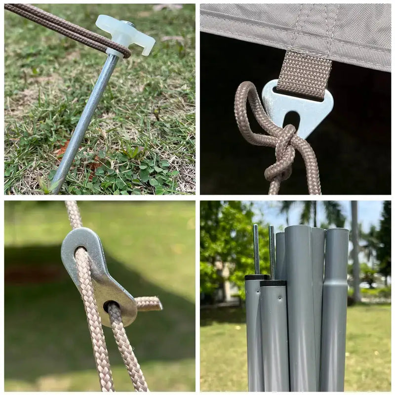 Large Portable Sunshade Tarp with Poles (2 sizes available) by Habicare