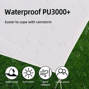 Large Portable Sunshade Tarp with Poles (2 sizes available) by Habicare