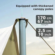 Large Portable Sunshade Tarp with Poles (2 sizes available) by Habicare