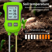 LCD 3/5-in-1 Handheld Soil Tester for pH, Moisture & Light (different colours & sets available) by Habicare