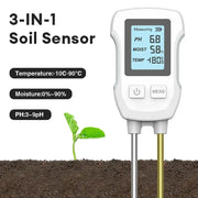 LCD 3/5-in-1 Handheld Soil Tester for pH, Moisture & Light (different colours & sets available) by Habicare