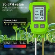 LCD 3/5-in-1 Handheld Soil Tester for pH, Moisture & Light (different colours & sets available) by Habicare