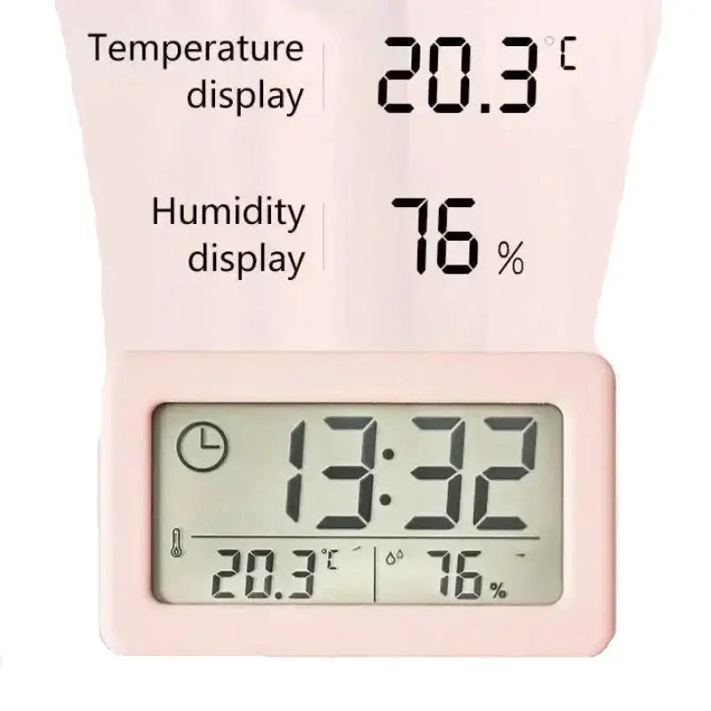 LCD Electronic Clock with Thermometer (5 colours available) by Habicare