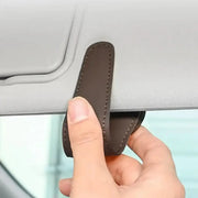 Leather Car Sunglasses & Card Holder Clip by Habicare