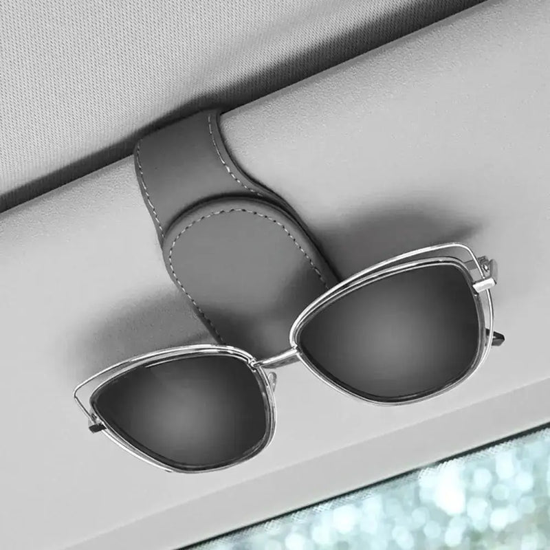 Leather Car Sunglasses & Card Holder Clip by Habicare