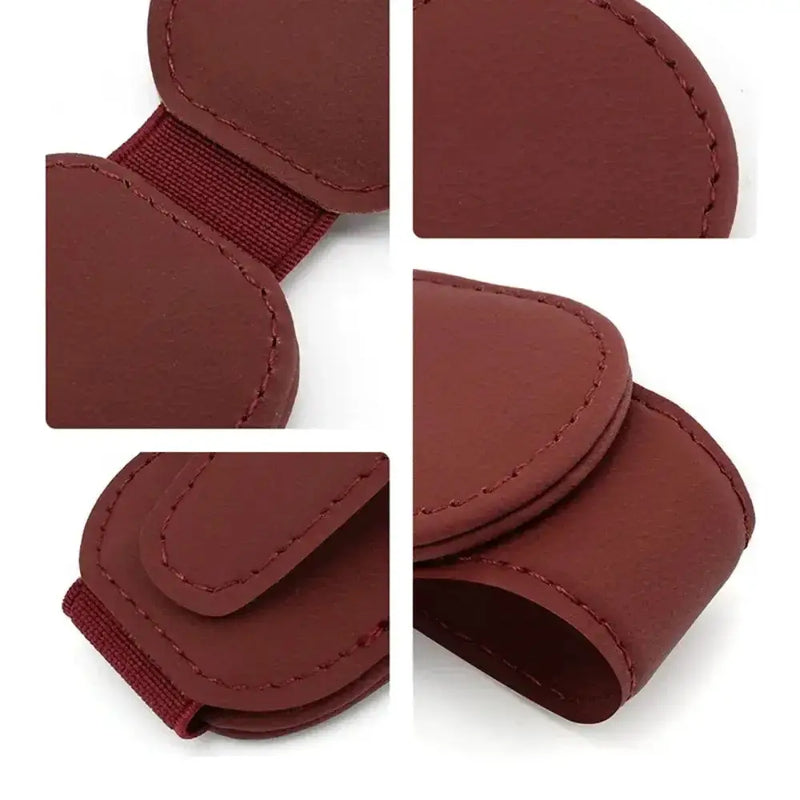 Leather Car Sunglasses & Card Holder Clip by Habicare