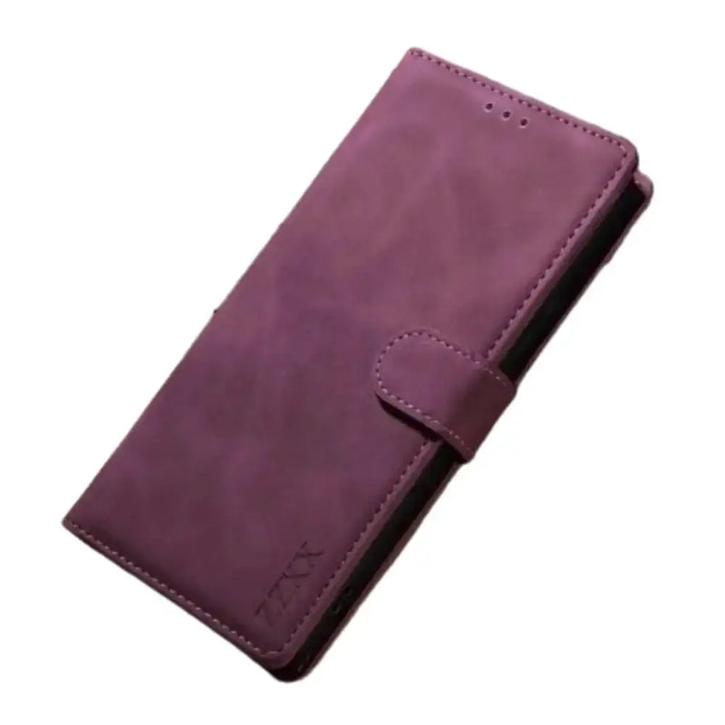 Leather Card Slot Flip Case for Samsung Galaxy Series (Wine Red) by Habicare