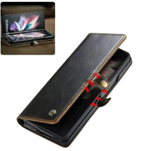 Leather Wallet Case for Samsung Galaxy Z Fold 6/5/4/3 by Habicare