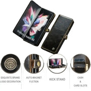 Leather Wallet Case for Samsung Galaxy Z Fold 6/5/4/3 by Habicare