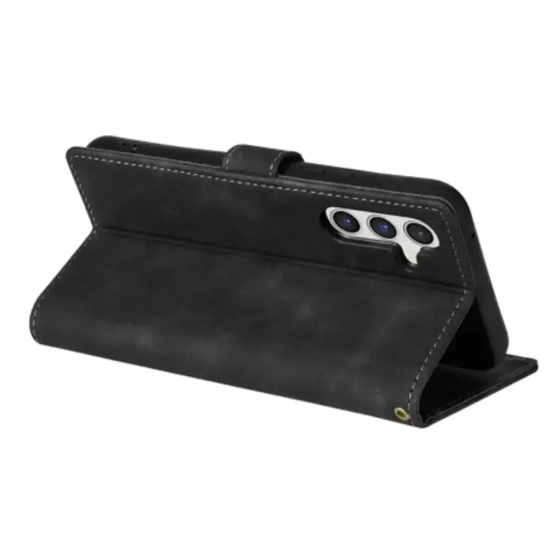 Leather Wallet Flip Case for Samsung Note & S Series (Black) by Habicare