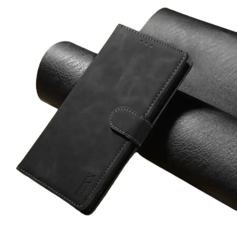Leather Wallet Flip Case for Samsung Note & S Series (Black) by Habicare