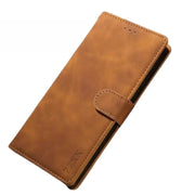 Leather Wallet Flip Case for Samsung Note & S Series (Brown) by Habicare