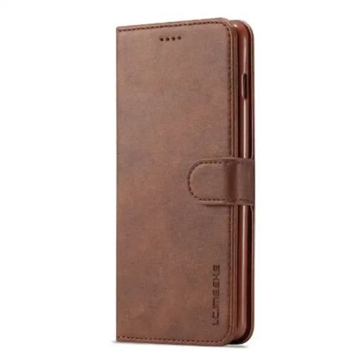 Leather Wallet Flip Case for Samsung Galaxy Series (Brown) by Habicare