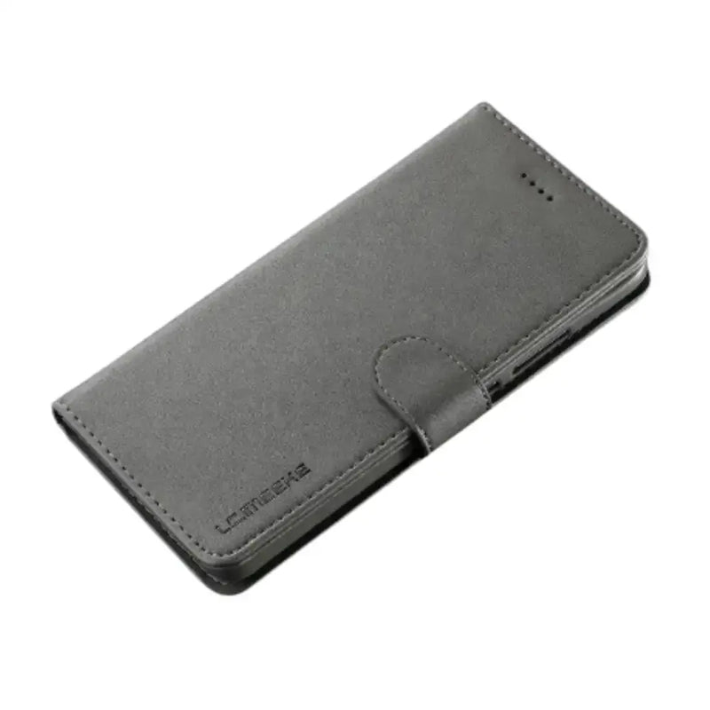 Leather Wallet Flip Case for Samsung Galaxy Series (Gray) by Habicare