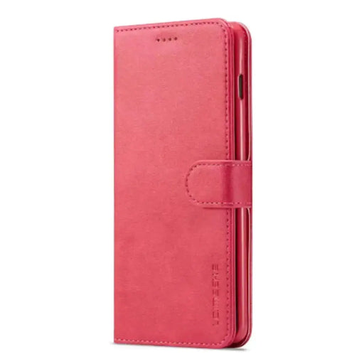 Leather Wallet Flip Case for Samsung Galaxy Series (Rose Red) by Habicare