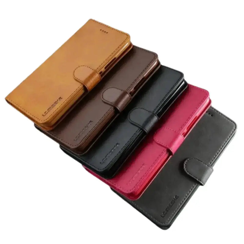 Leather Wallet Flip Case for Samsung Galaxy Series (Yellow) by Habicare