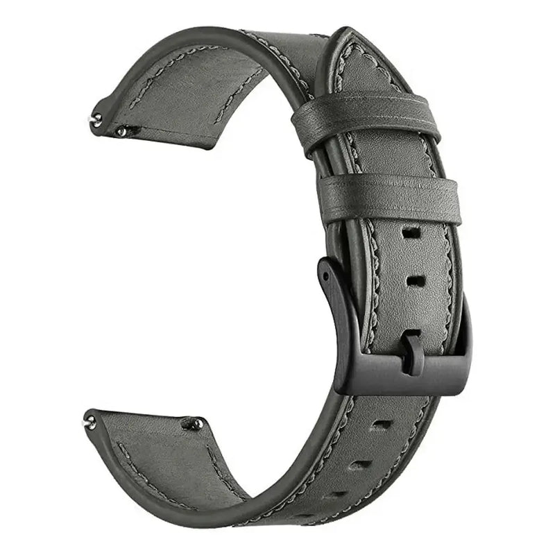 Leather Watch Strap for the Garmin Forerunner 55 (available in 12 colours) by Habicare