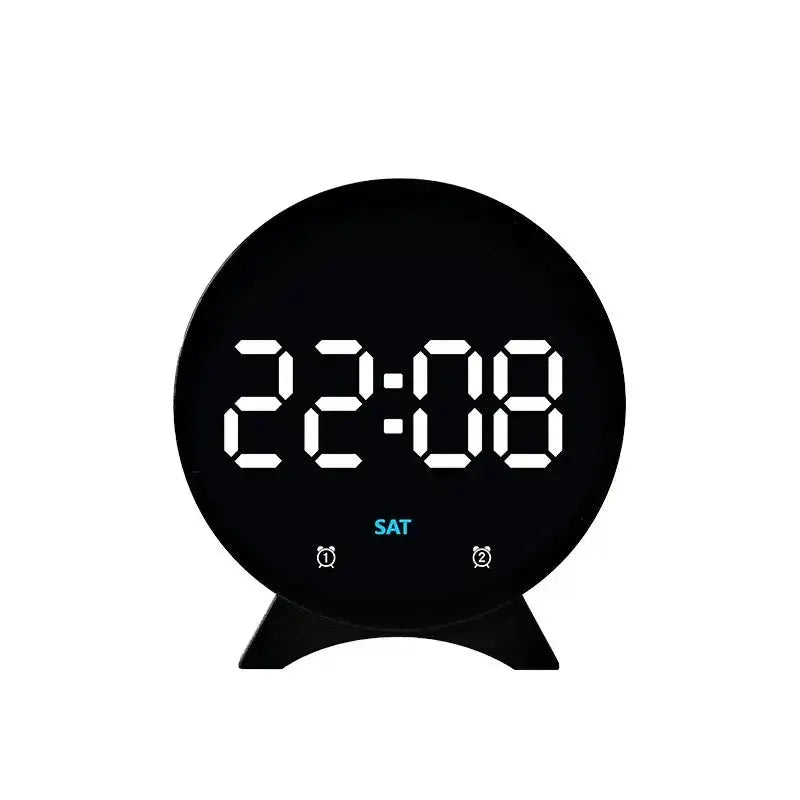 LED Digital Alarm Clock – Adjustable Brightness, Dual Alarms, Date & Temperature Display by Habicare
