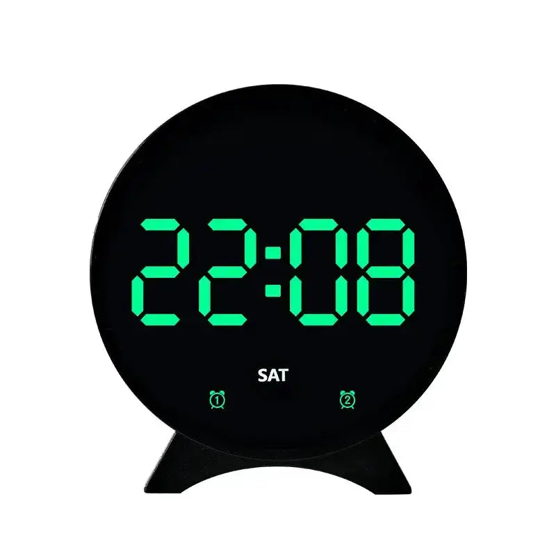 LED Digital Alarm Clock – Adjustable Brightness, Dual Alarms, Date & Temperature Display by Habicare