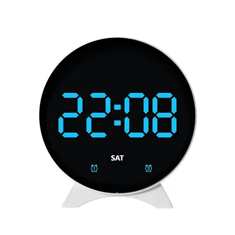 LED Digital Alarm Clock – Adjustable Brightness, Dual Alarms, Date & Temperature Display by Habicare