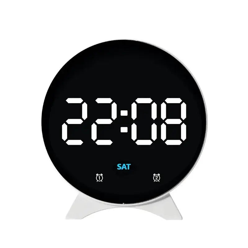 LED Digital Alarm Clock – Adjustable Brightness, Dual Alarms, Date & Temperature Display by Habicare
